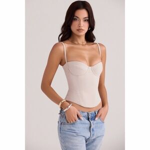 NEW House of CB Shanna Underwired Corset Top Oyster Large+ XL